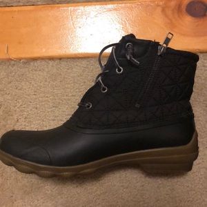 Black Sperry Duck Boots